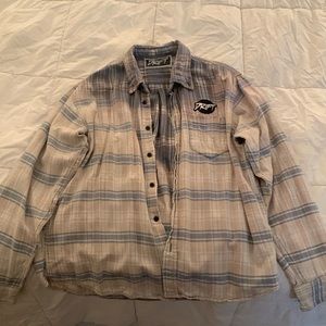 The drift collective. One of a kind acid wash flannel